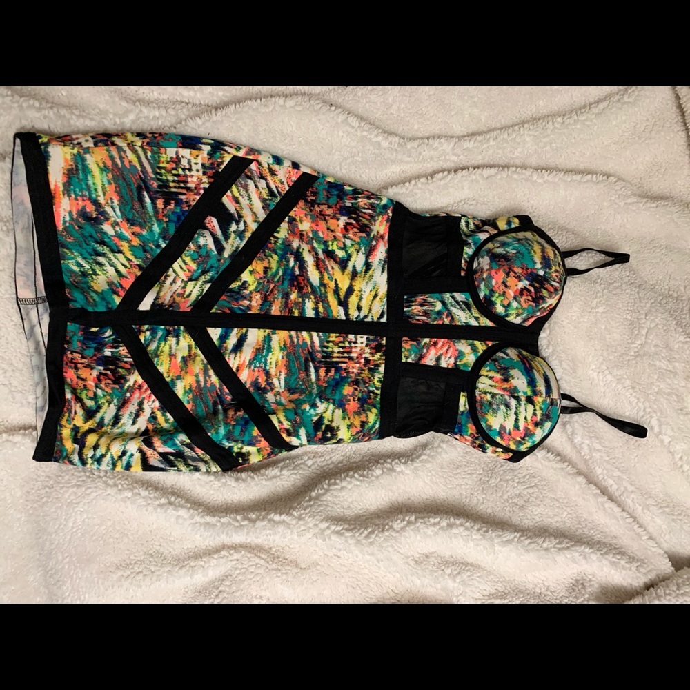 Multi colored sexy dress